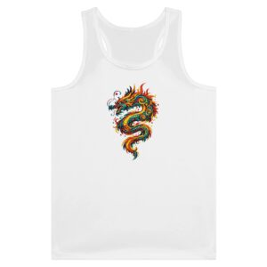 Débardeur blanc dragon femme performance sport