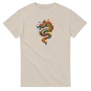 T-shirt sable dragon unisexe épais ras du cou