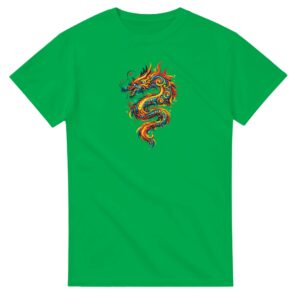 T-shirt vert irlandais dragon unisexe épais ras du cou