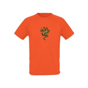 Maillot de sport orange dragon unisexe performance