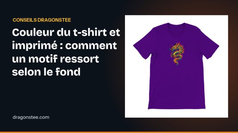 Couleur du t-shirt et imprimé : comment un motif ressort selon le fond