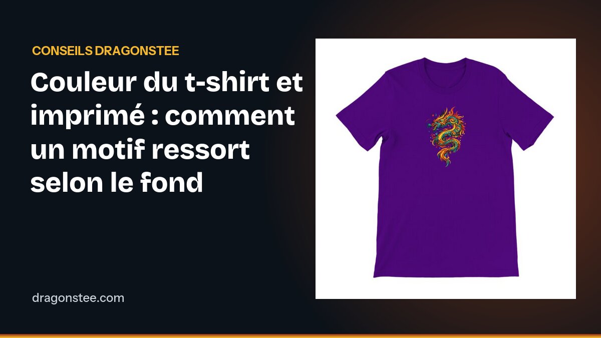 Couleur du t-shirt et imprimé : comment un motif ressort selon le fond